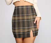 Trendy Babe karierter Minirock